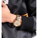 Guess Queen Quartz Gold Dial Gold Steel Strap Watch For Men - GW0497G2 Buy Now By Guess