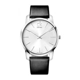 Calvin Klein City Silver Dial Black Leather Strap Watch For Women - K2G231C6 Buy Now By Calvin Klein
