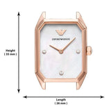 Emporio Armani Gioia Quartz Mother of Pearl Dial Black Leather Strap Watch For Women - AR11390 Buy Now By Emporio Armani