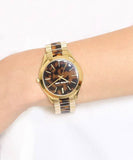 Michael Kors Slim Runway Tortoise Shell Dial Two Tone Steel Strap Watch for Women - MK4284 Buy Now By Michael Kors