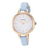 Fossil Classic White Dial Blue Leather Strap Watch for Women - BQ3327 Buy Now By Fossil