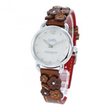 Coach Delancey White Dial Floral Brown Leather Strap Watch for Women - 14502761 Buy Now By Coach