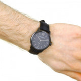 Burberry The Classic Round Horseferry Black Dial Black Leather Strap Watch for Men - BU10010 Buy Now By Burberry