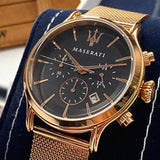 Maserati Epoca Black Dial Gold Mesh Bracelet Watch For Men - R8873618005 Buy Now By Maserati