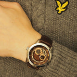 Bulova Classic Skeleton Automatic Brown Dial Brown Leather Strap Watch for Men - 96A120 Buy Now By Bulova