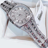 Bulova Phantom Swarovski Crystal Pave Silver Dial Silver Steel Strap Watch for Men - 98B296 Buy Now By Bulova