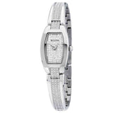Bulova Crystal Collection Silver Dial Silver Steel Strap Watch for Women - 96L235 Buy Now By Bulova