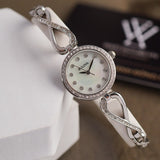 Bulova Crystals Quartz Mother of Pearl Dial Silver Steel Strap Watch for Women - 96X129 Buy Now By Bulova