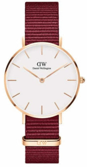 Daniel Wellington Petite Roselyn White Dial Red Nylon Strap Watch For Women - DW00100291 Buy Now By Daniel Wellington