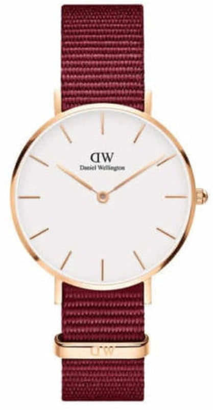 Daniel Wellington Petite Roselyn White Dial Red Nylon Strap Watch For Women - DW00100291 Buy Now By Daniel Wellington