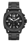 Fossil Machine Chronograph Black Dial Black Steel Strap Watch for Men - FS4927 Buy Now By Fossil