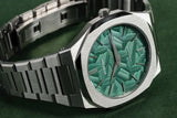 D1 Milano Ultra Thin Fir Green Dial Silver Steel Strap Watch for Men - D1-UTBJ34 Authentic Buy Shop Now