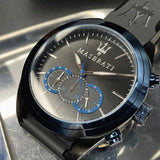 Maserati Traguardo Sports Blue Dial Black Rubber Strap Watch For Men - R8871612006 Buy Now By Maserati