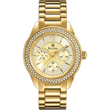 Bulova Multi Function Gold Dial Gold Steel Strap Watch for Women - 97N102 Buy Now By Bulova