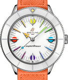 Breitling Superocean Heritage '57 Pastel Paradise White Dial Orange Leather Watch for Women - A10340A11A1X1 Buy Now By Breitling