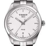 Tissot PR 100 Quartz White Dial Silver Steel Strap Watch For Women - T101.410.11.031.00 Buy Now By Tissot