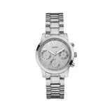Guess Mini Sunrise Silver Dial Silver Steel Strap Watch For Women - W0448L1 Buy Now By Guess