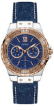 Guess Limelight Quartz Analog Blue Dial Blue Denim Strap Watch For Women - W0775l10 Buy Now By Guess