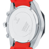 Guess Momentum Black Dial Red Rubber Strap Watch for Men - GW0263G3 Buy Now By Guess