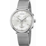 Calvin Klein City Chronograph White Dial Silver Mesh Bracelet Watch for Men - K2G27126 Buy Now By Calvin Klein