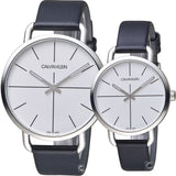 Calvin Klein Evan White Dial Black Leather Strap Watch for Women - K7B231CY Buy Now By Calvin Klein