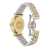Emporio Armani Gianni T Bar White Dial Two Tone Steel Strap Watch For Women - AR8031 Buy Now By Emporio Armani