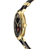 Versace V-Circle Manifesto Edition Black Dial Black Leather Strap Watch for Men - VBQ050017 Buy Now By Versace