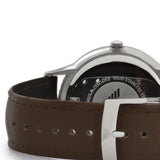 Emporio Armani Renato Quartz Silver Dial Brown Leather Strap Watch For Men - AR11185 Buy Now By Emporio Armani