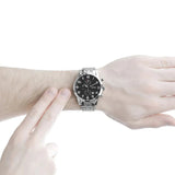 Hugo Boss Aeroliner Chronograph Quartz Black Dial Silver Steel Strap Watch For Men - HB1512446 Buy Now By Hugo Boss