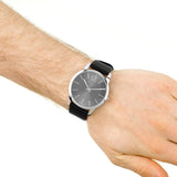 Calvin Klein City Grey Dial Black Leather Strap Watch For Men - K2G21107 Buy Now By Calvin Klein