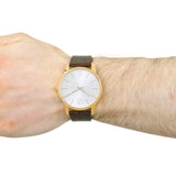 Calvin Klein City Silver Dial Brown Leather Strap Watch For Men - K2G21629 Buy Now By Calvin Klein