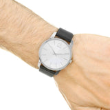 Calvin Klein City White Dial Black Leather Strap Watch for Men - K2G2G1CD Buy Now By Calvin Klein