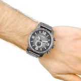 Fossil Nate Chronograph Gunmetal Dial Grey Steel Strap Watch for Men - JR1437 Buy Now By Fossil