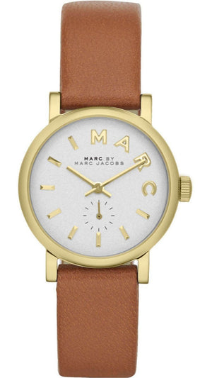 Marc Jacobs Baker White Dial Brown Leather Strap Watch for Women - MBM1317 Buy Now By Marc Jacobs