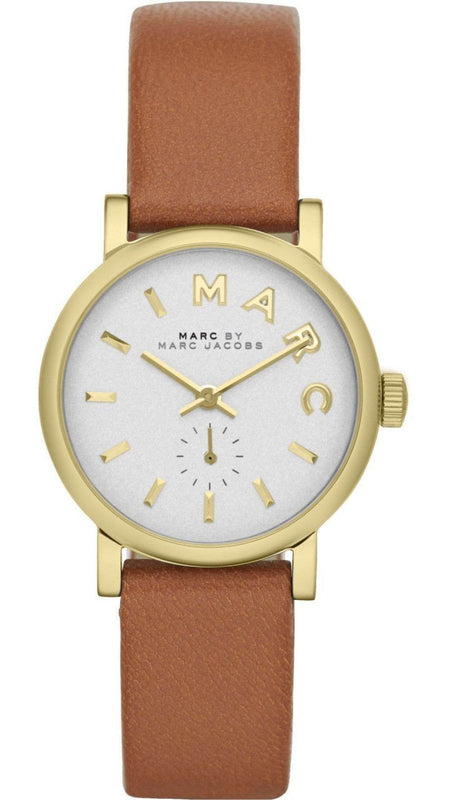 Marc Jacobs Baker White Dial Brown Leather Strap Watch for Women - MBM1317 Buy Now By Marc Jacobs