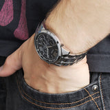 Guess Horizon Chronograph Quartz Black Dial Silver Steel Strap Watch For Men - W0379G1 Buy Now By Guess