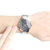 Guess Horizon Chronograph Quartz Black Dial Silver Steel Strap Watch For Men - W0379G1 Buy Now By Guess