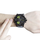Diesel Big Daddy Chronograph Black Dial Black Leather Strap Watch For Men - DZ7311 Buy Now By Diesel