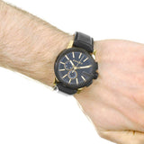 Gucci G Chrono Black Dial Black Leather Strap Watch For Men - YA101203 Buy Now By Gucci