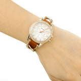 Fossil Riley Multifunction White Dial Orange Leather Strap Watch for Women - ES3723 Buy Now By Fossil