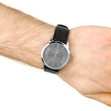 Calvin Klein Minimal Black Dial Black Leather Strap Watch for Men - K3M211C4 Buy Now By Calvin Klein