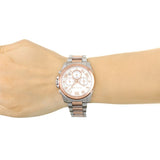 Michael Kors Brecken Chronograph White Dial Two Tone Steel Strap Watch For Women - MK6368 Buy Now By Michael Kors