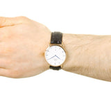 Daniel Wellington Dapper Reading White Dial Black Leather Strap Watch For Men - DW00100107 Buy Now By Daniel Wellington