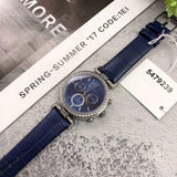 Swarovski Era Journey Blue Dial Blue Leather Strap Watch for Women - 5479239 Buy Now By Swarovski