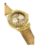 Guess Limelight Quartz Gold Dial Gold Leather Strap Watch For Women - W0775L13 Buy Now By Guess