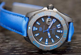Tag Heuer Aquaracer Calibre 5 Automatic Titanium Blue Dial Blue Nylon Strap Watch for Gents - WAY208B.FC6382 Buy Now By Tag Heuer