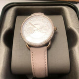 Fossil Tailor Quartz White Dial Pink Leather Strap Watch for Women - ES4393 Buy Now By Fossil