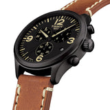 Tissot T Sport Chrono XL Black Dial Brown Leather Strap Watch For Men - T116.617.36.057.00 Buy Now By Tissot