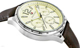 Tommy Hilfiger Gavin Chronograph White Dial Brown Leather Strap Watch for Men - 1791467 Buy Now By Tommy Hilfiger