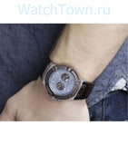 Guess Rigor Analogue Quartz Blue Dial Brown Leather Strap Watch For Men - W0040G10 Buy Now By Guess